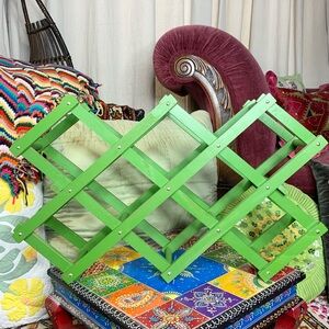 70s Green Accordion Bottle Stand